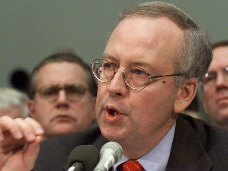 Kenneth Starr, de aanklager die het seksschandaal met Monica Lewinsky leidde