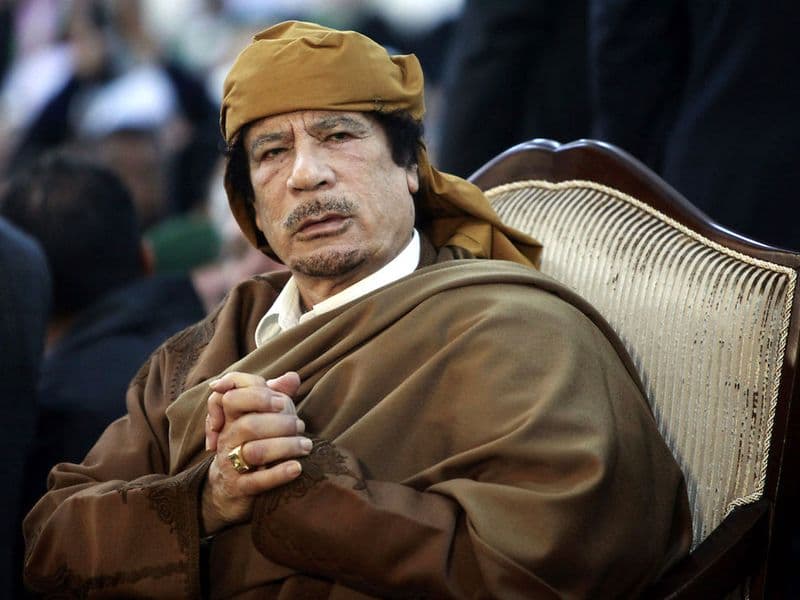 Kolonel Muammar Kadhafi van Libië