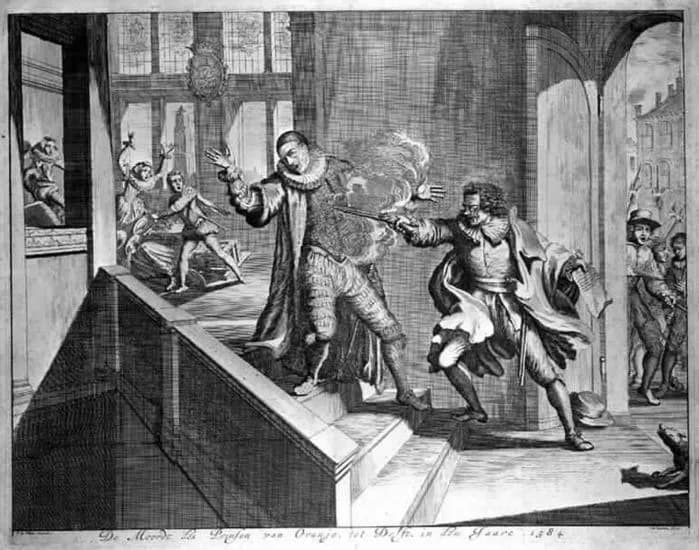 10 Juli 1584: moord op Willem van Oranje door Balthasar Gerards