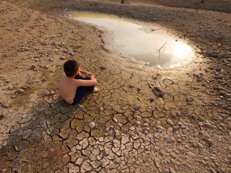 Een drooggevallen meer