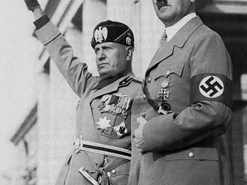 Mussolini en Hitler