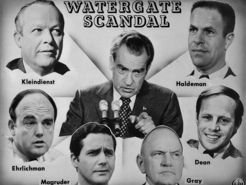 Watergateschandaal met alle betrokkenen